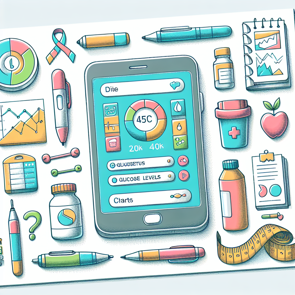 Pastelková ilustrace znázorňující téma: Diabetes