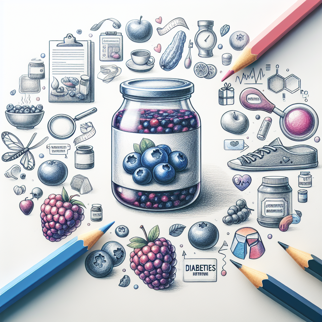 Pastelková ilustrace znázorňující téma: Diabetická strava