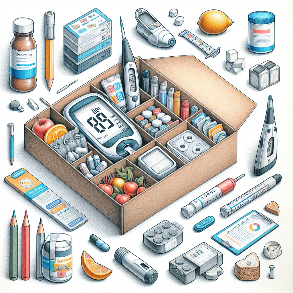 Pastelková ilustrace znázorňující téma: Diabetes