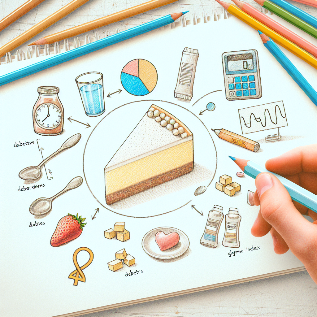 Pastelková ilustrace znázorňující téma: Diabetická strava