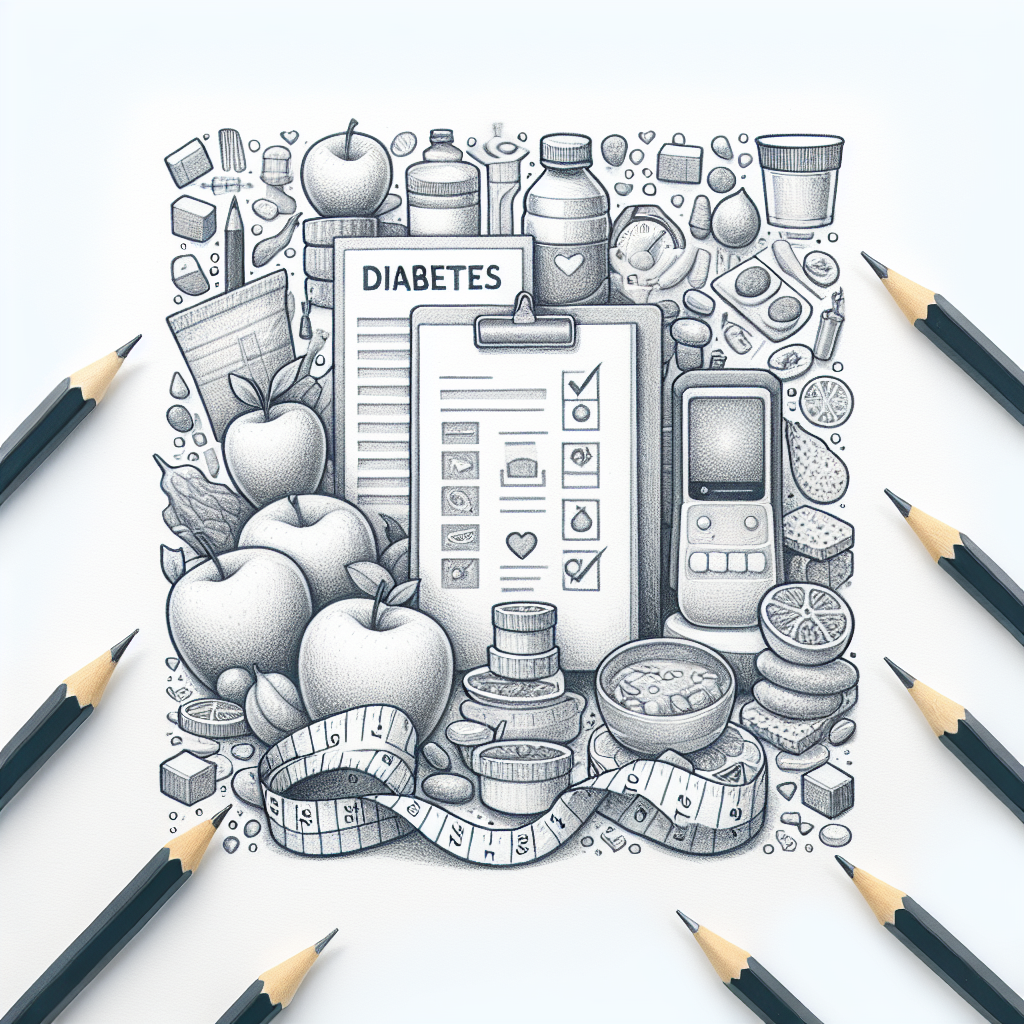 Pastelková ilustrace znázorňující téma: Diabetologie