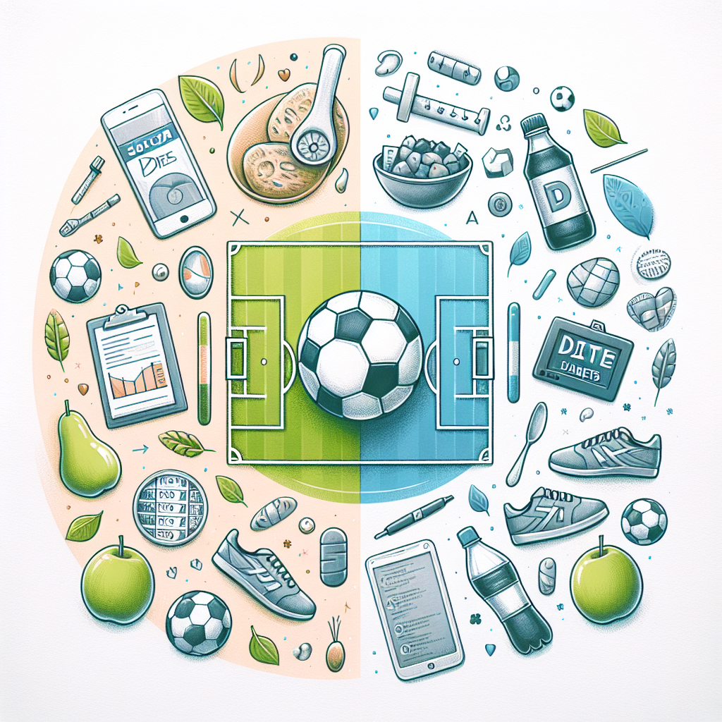 Pastelková ilustrace znázorňující téma: Fotbal a zdraví