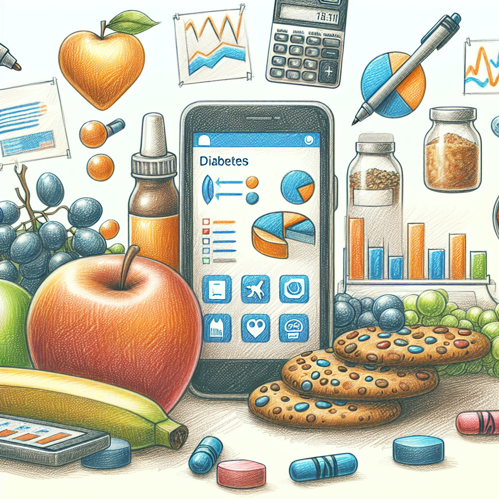 Pastelková ilustrace znázorňující téma: Diabetes