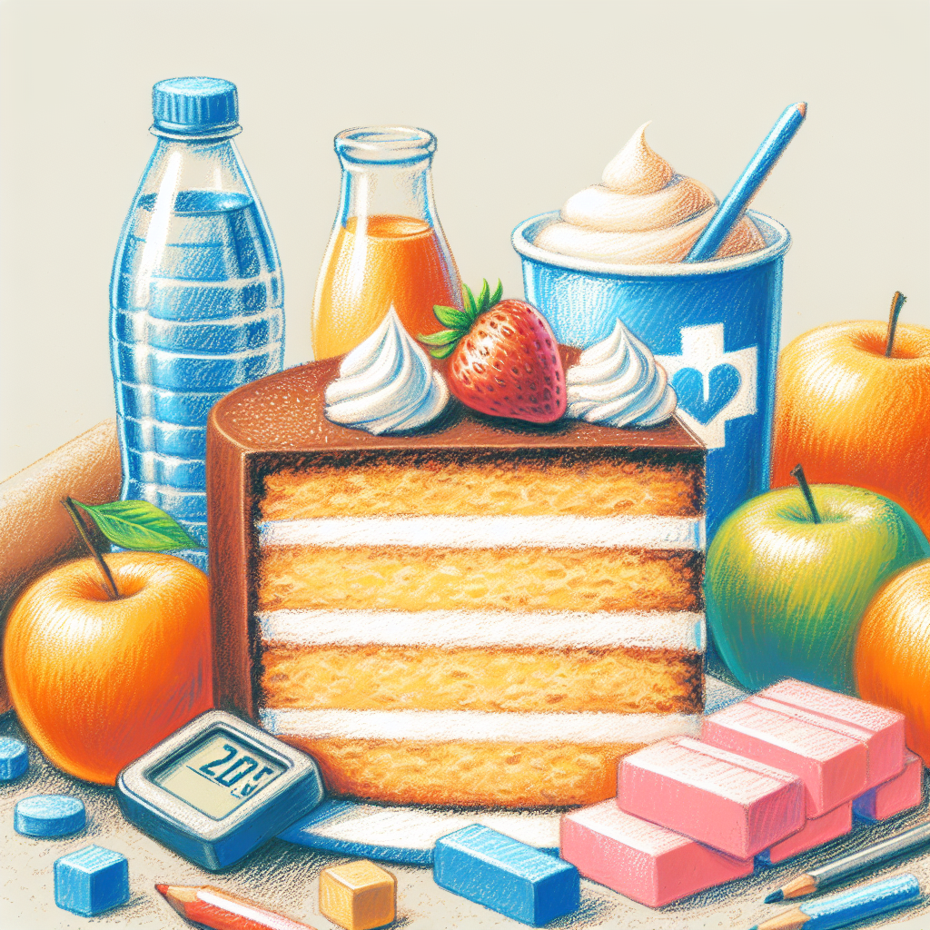 Pastelková ilustrace znázorňující téma: Recepty pro diabetiky