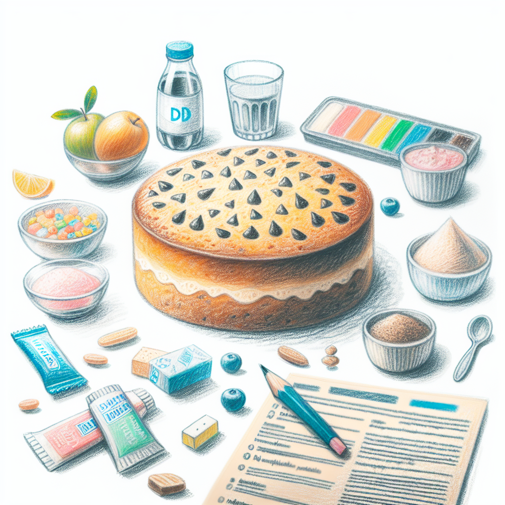 Pastelková ilustrace znázorňující téma: Recepty pro diabetiky