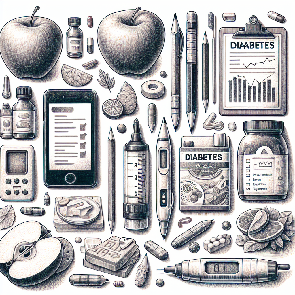 Pastelková ilustrace znázorňující téma: Diabetologie
