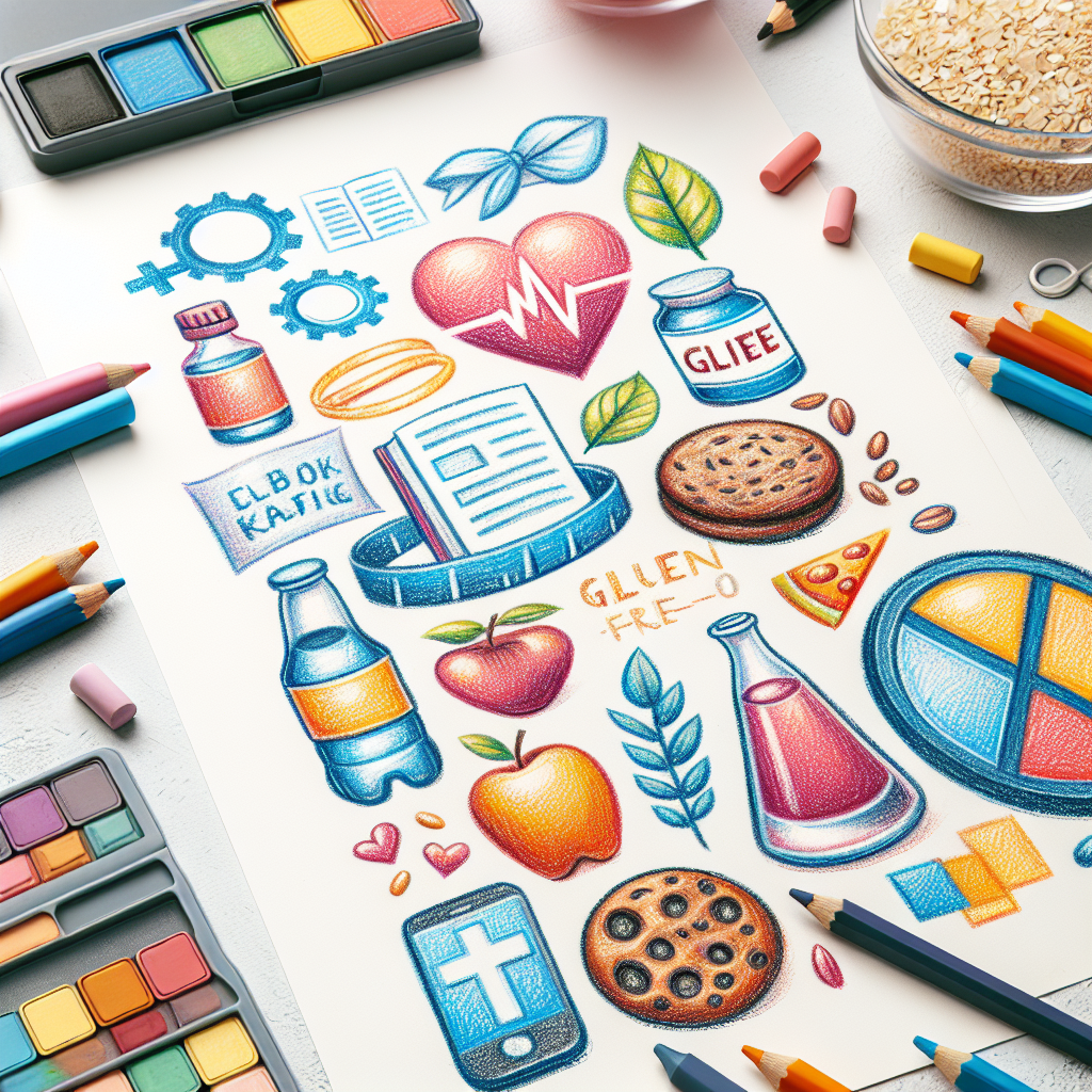 Pastelková ilustrace znázorňující téma: Výživa a zdraví