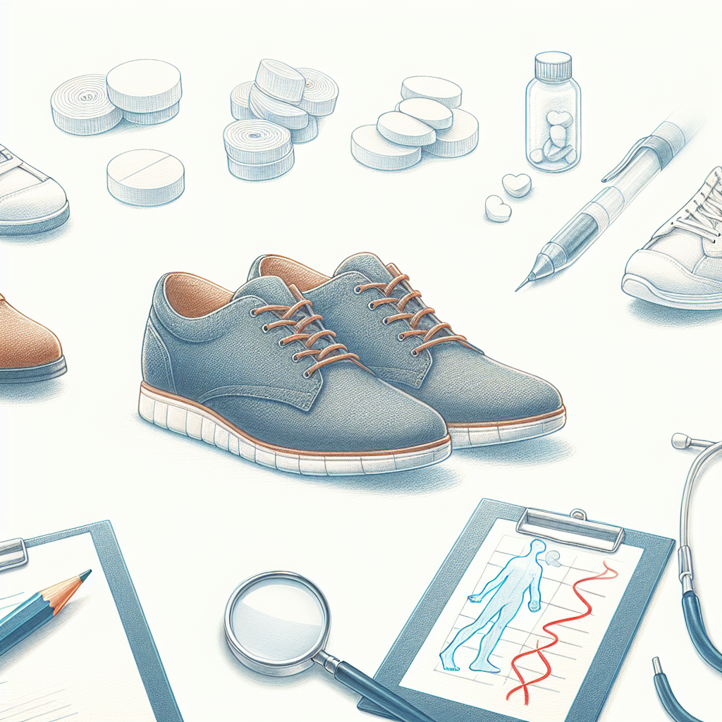Pastelková ilustrace znázorňující téma: Zdraví a obuv