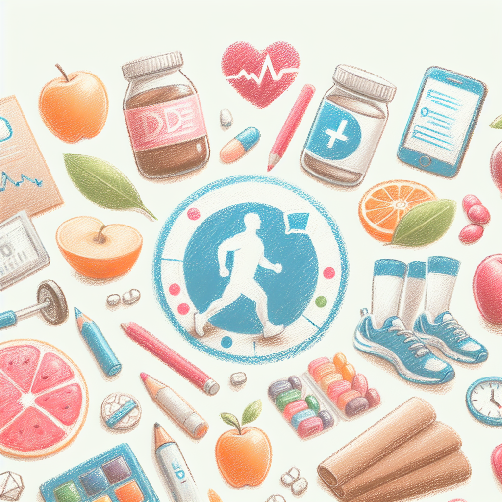 Pastelková ilustrace znázorňující téma: Zdraví