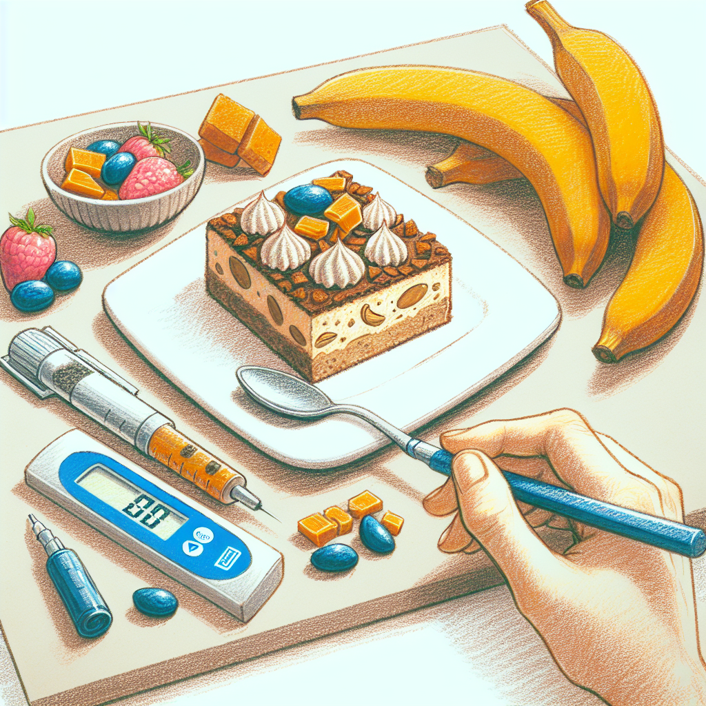 Pastelková ilustrace znázorňující téma: Recepty pro diabetiky