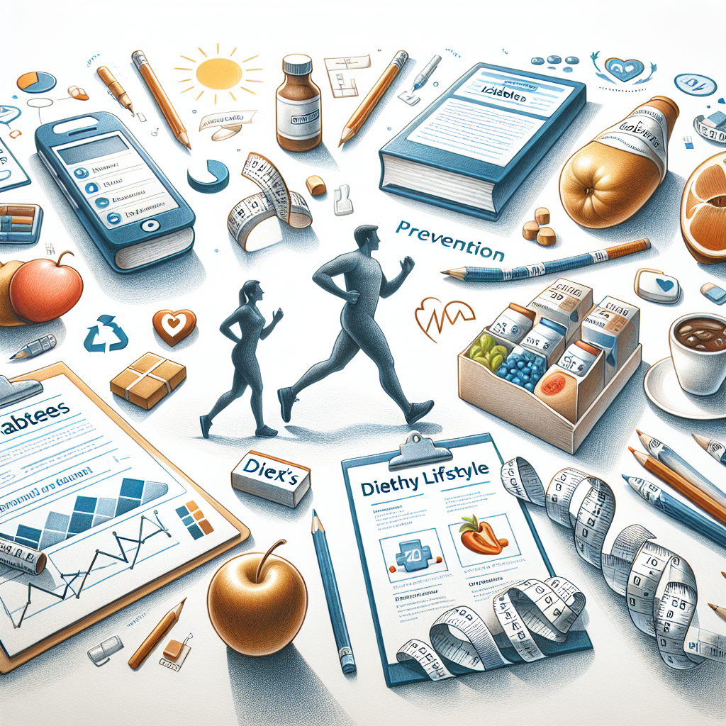 Pastelková ilustrace znázorňující téma: Diabetes