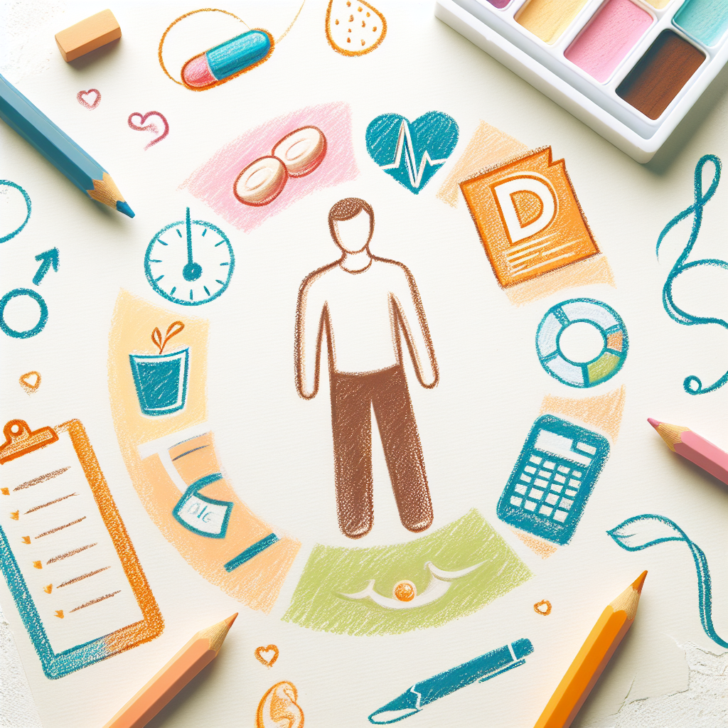 Pastelková ilustrace znázorňující téma: Zdraví