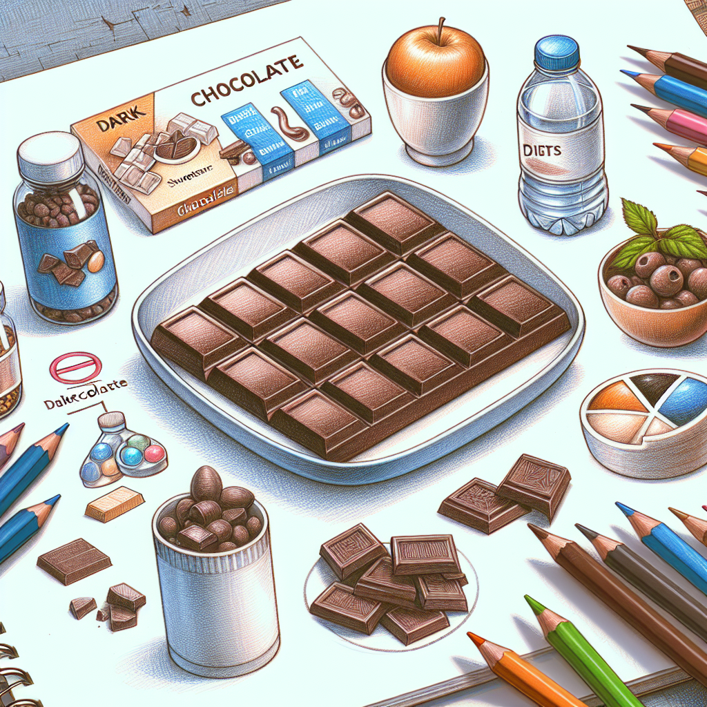 Pastelková ilustrace znázorňující téma: Čokoláda