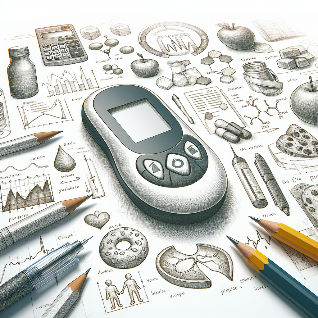 Pastelková ilustrace znázorňující téma: Diabetes