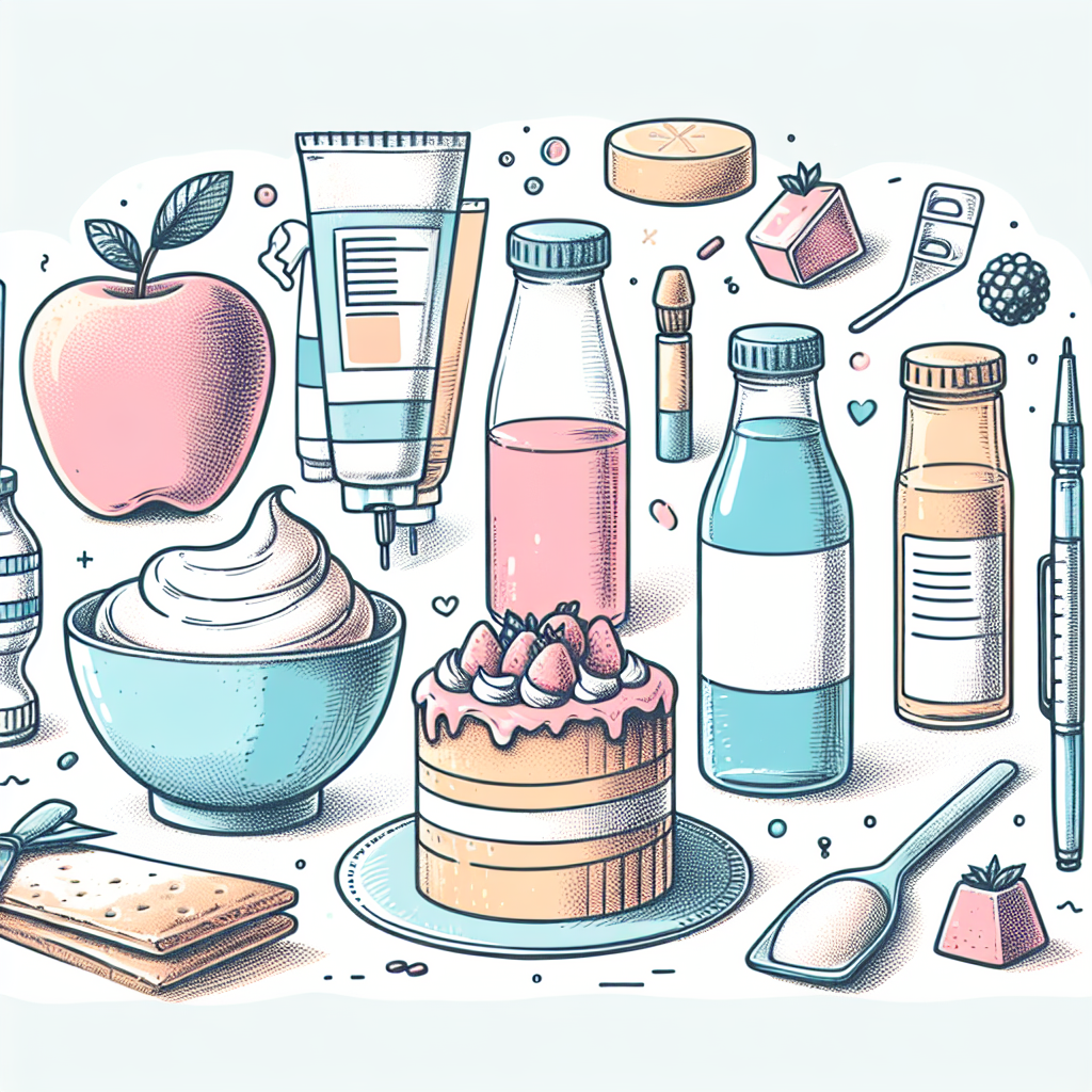 Pastelková ilustrace znázorňující téma: Alternativní sladidla