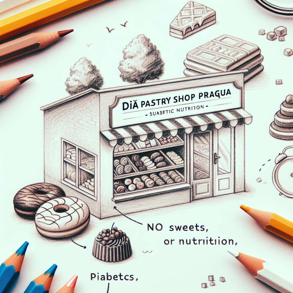Pastelková ilustrace znázorňující téma: Diabetická výživa