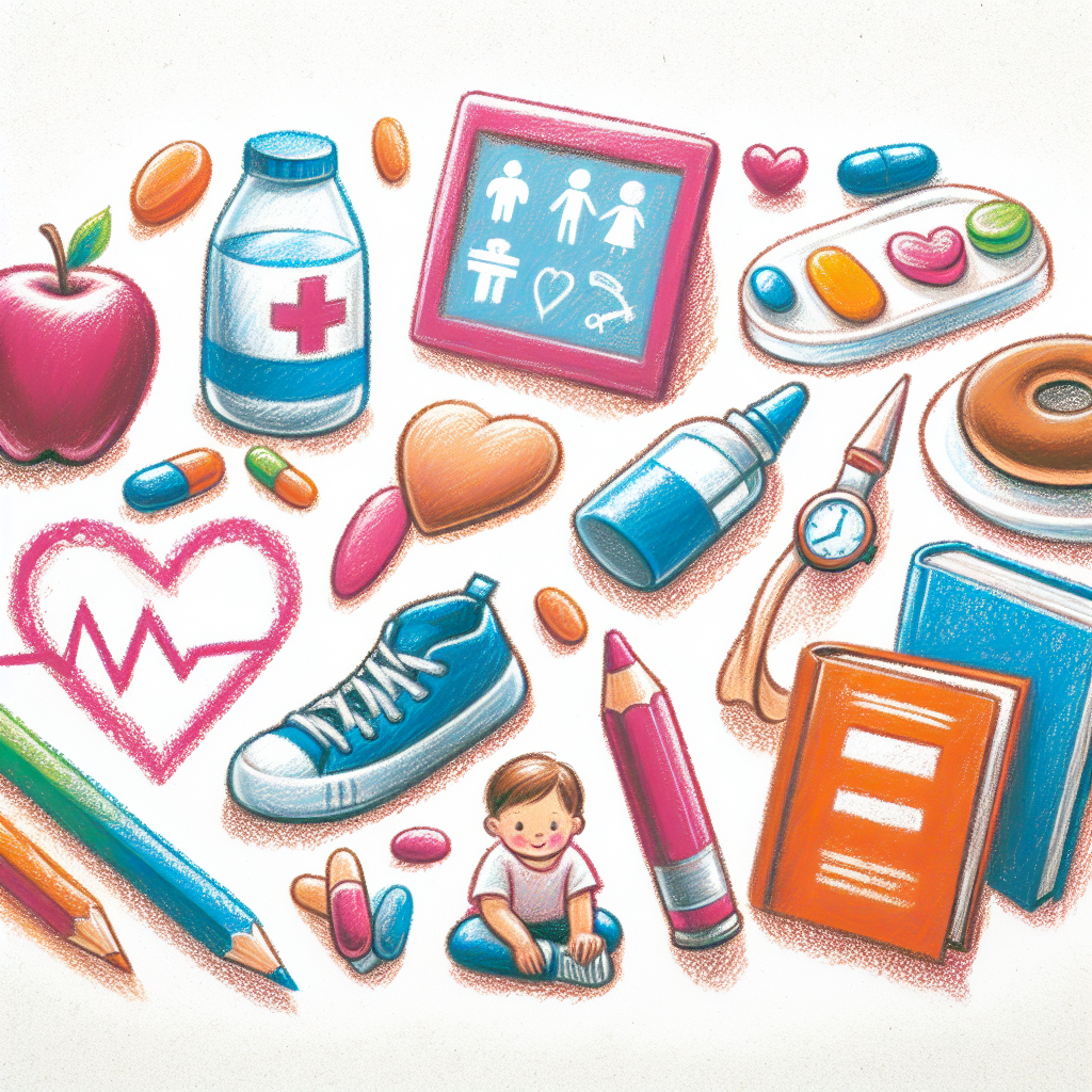 Pastelková ilustrace znázorňující téma: Zdraví dětí