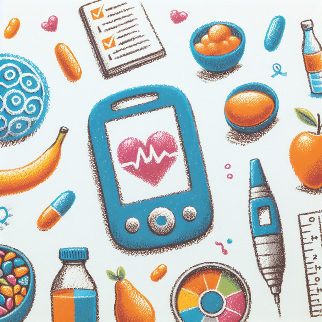 Pastelková ilustrace znázorňující téma: Cukrovka