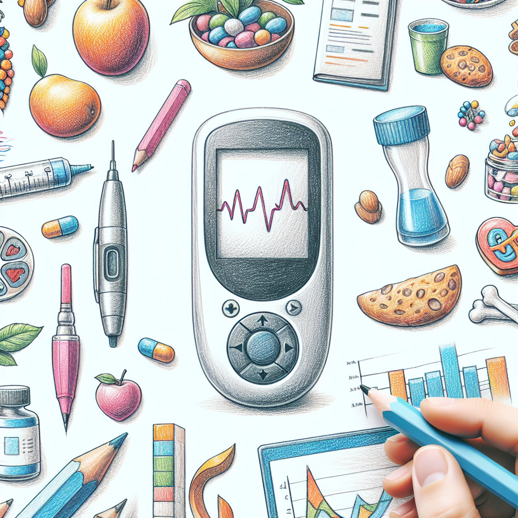 Pastelková ilustrace znázorňující téma: Diabetologie