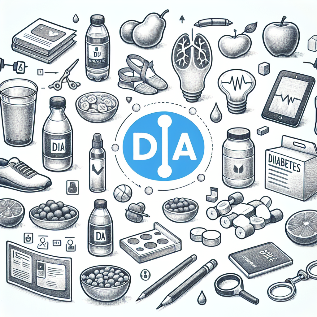 Pastelková ilustrace znázorňující téma: Diabetes