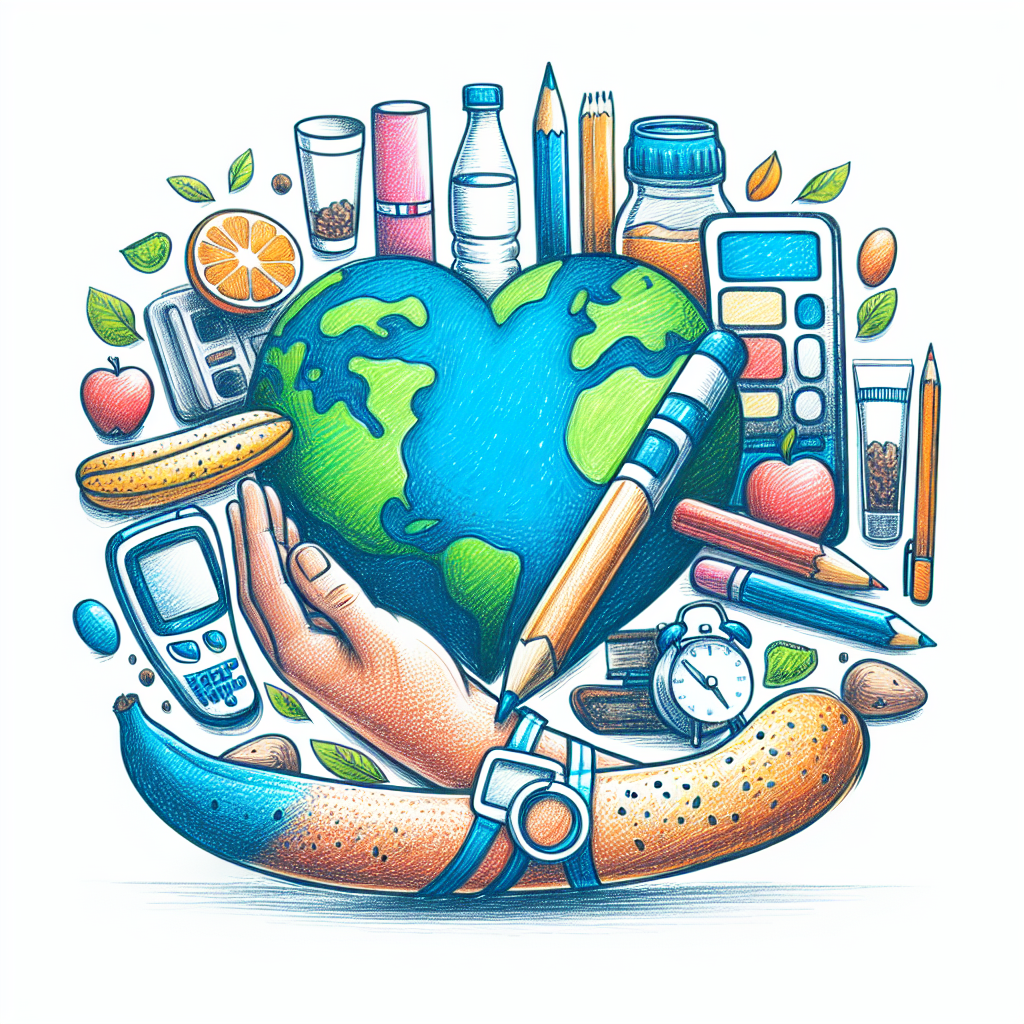 Pastelková ilustrace znázorňující téma: Zdraví a výživa