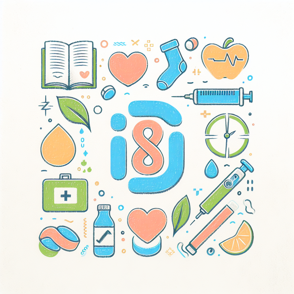 Pastelková ilustrace znázorňující téma: Diabetes