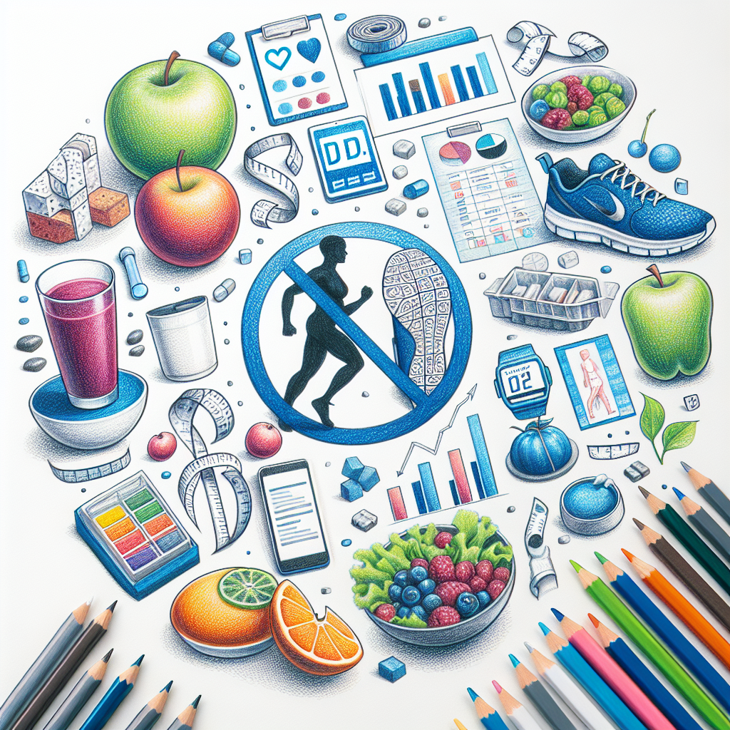 Pastelková ilustrace znázorňující téma: Diabetes