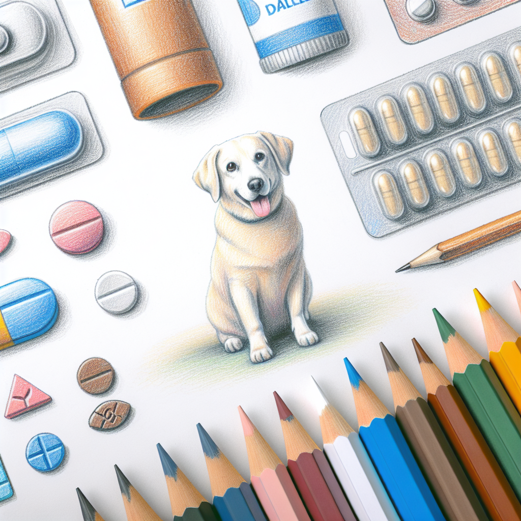 Pastelková ilustrace znázorňující téma: Zdraví psů
