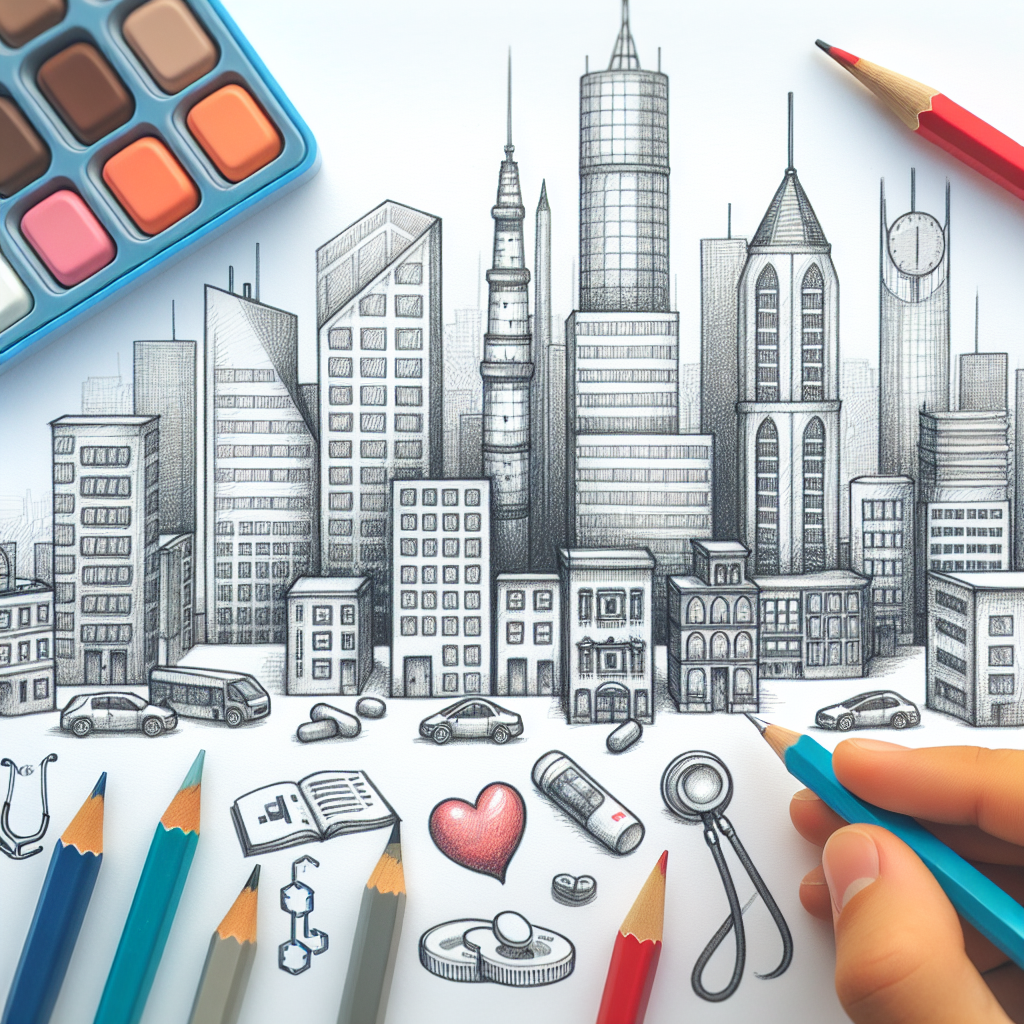 Pastelková ilustrace znázorňující téma: Zdraví