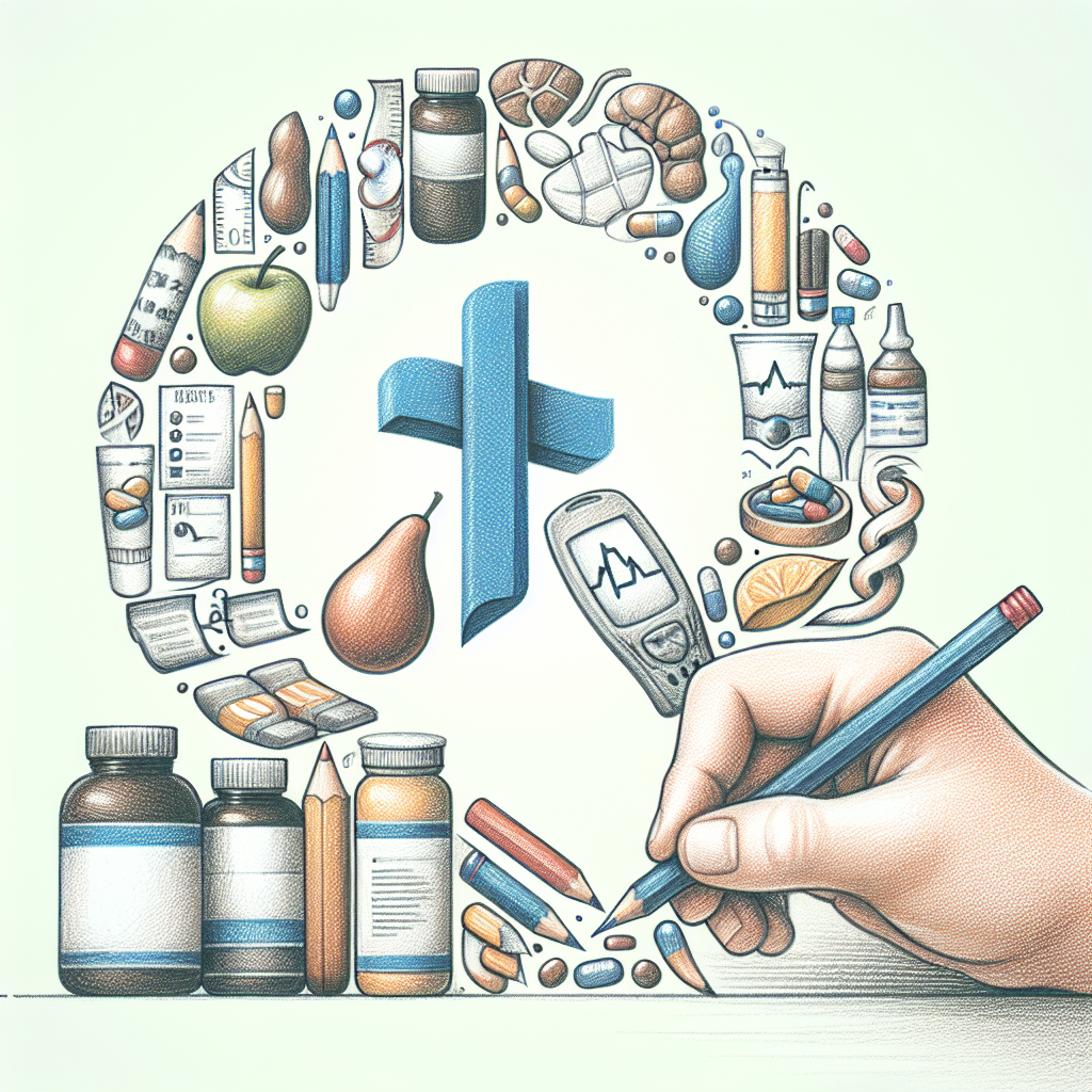 Pastelková ilustrace znázorňující téma: Diabetes