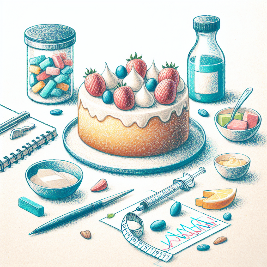 Pastelková ilustrace znázorňující téma: Recepty pro diabetiky