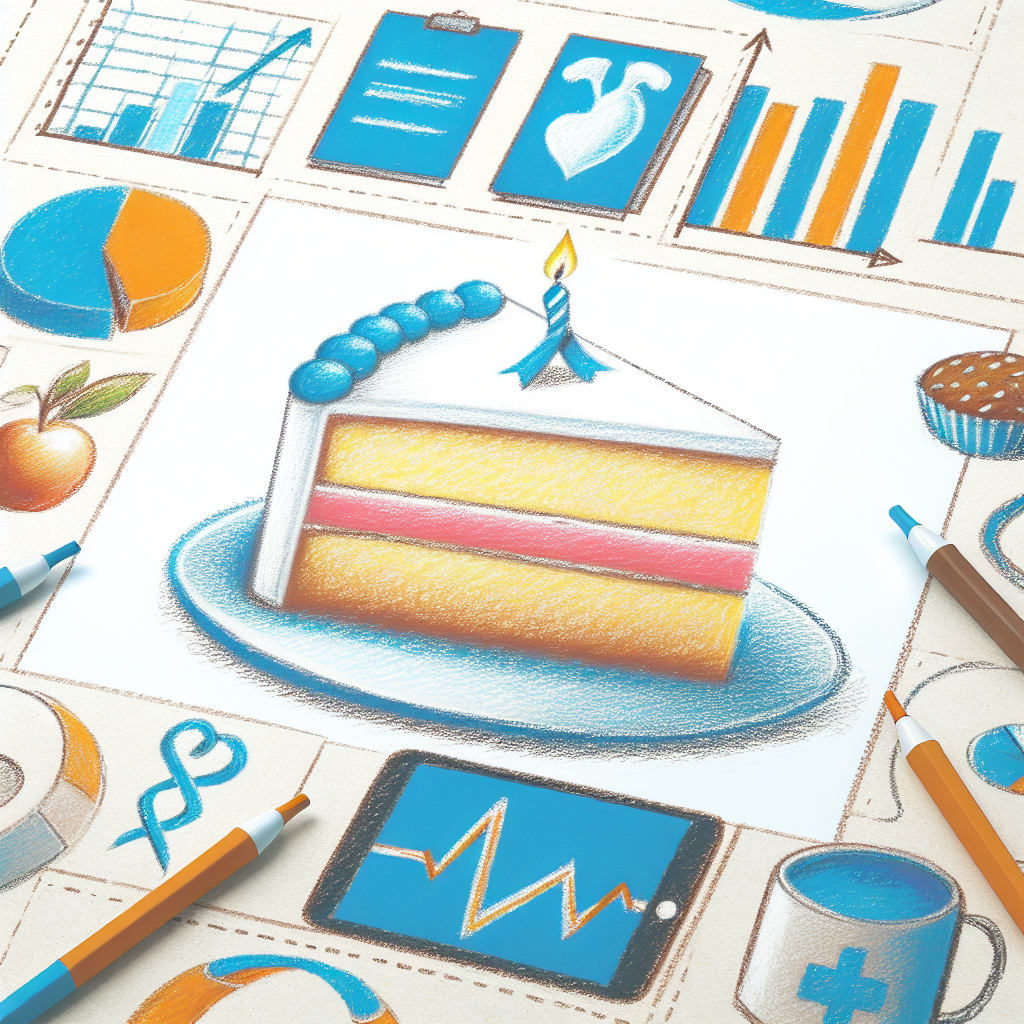Pastelková ilustrace znázorňující téma: Dia produkty