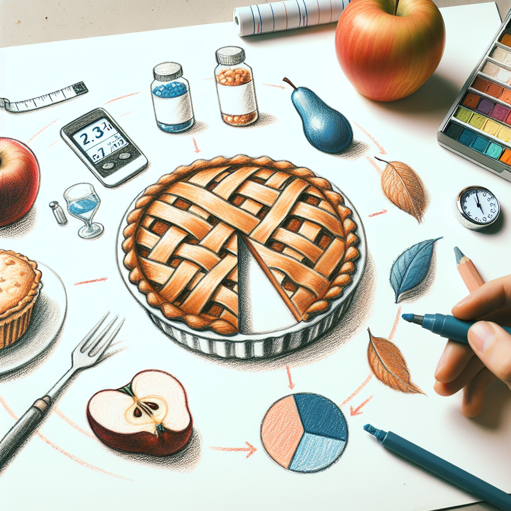 Pastelková ilustrace znázorňující téma: Zdravé recepty