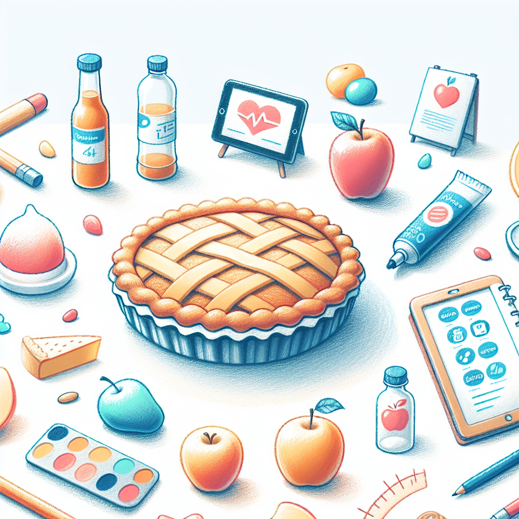 Pastelková ilustrace znázorňující téma: Zdravé recepty