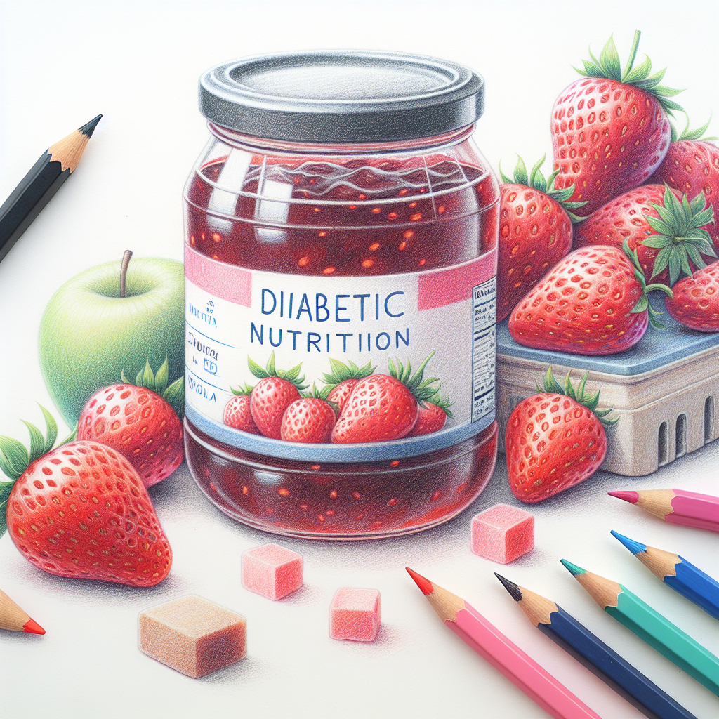 Pastelková ilustrace znázorňující téma: Diabetická strava