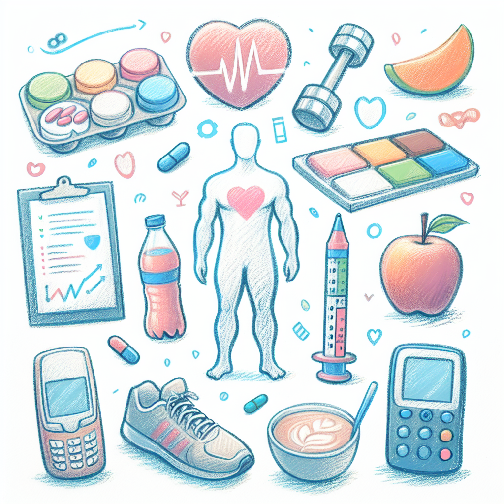 Pastelková ilustrace znázorňující téma: Diabetes