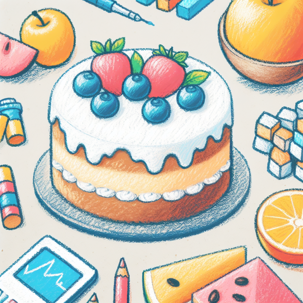 Pastelková ilustrace znázorňující téma: Zdravá strava