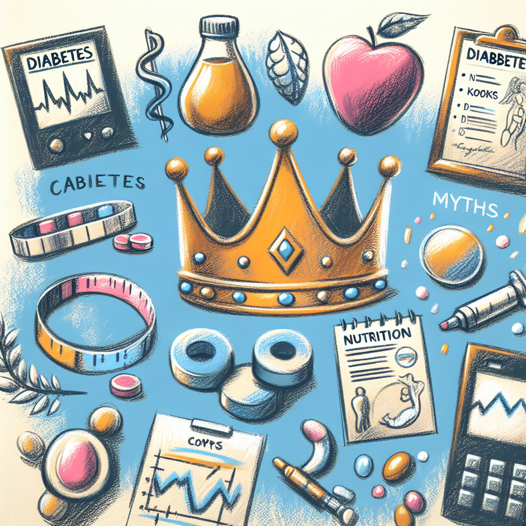 Pastelková ilustrace znázorňující téma: Diabetes