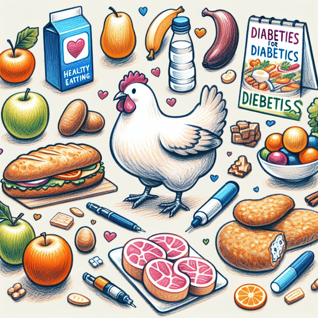 Pastelková ilustrace znázorňující téma: Diabetická výživa