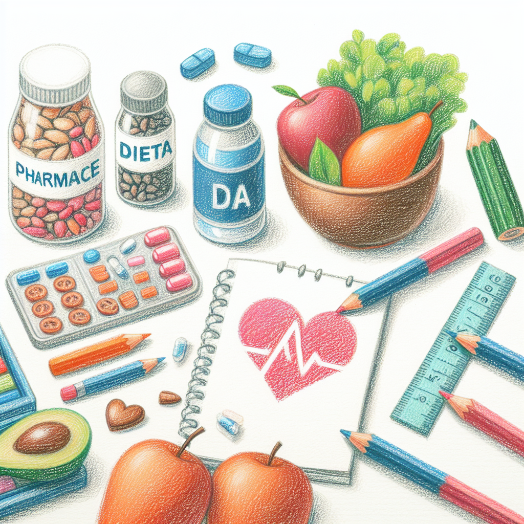 Pastelková ilustrace znázorňující téma: Zdraví a výživa