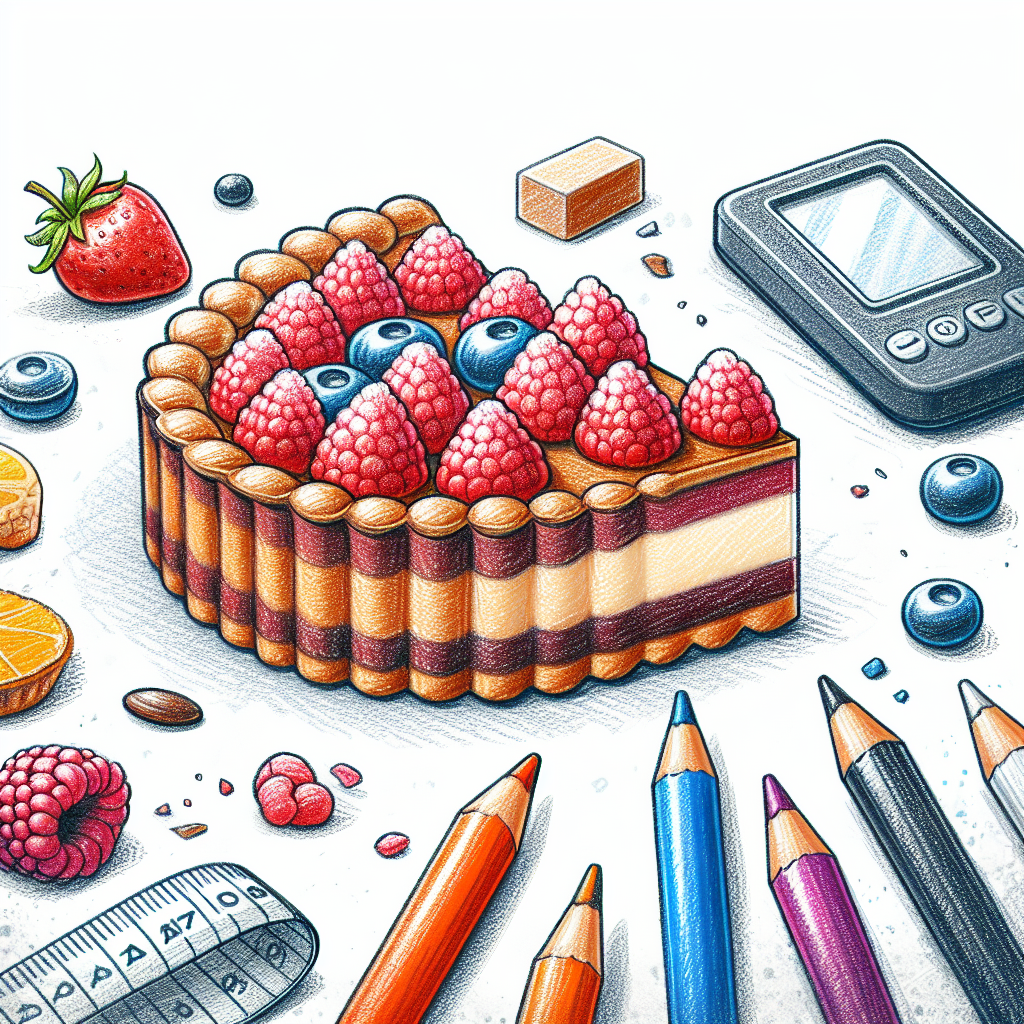 Pastelková ilustrace znázorňující téma: Diabetická výživa