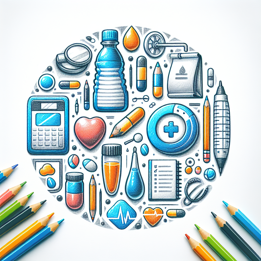 Pastelková ilustrace znázorňující téma: Diabetes