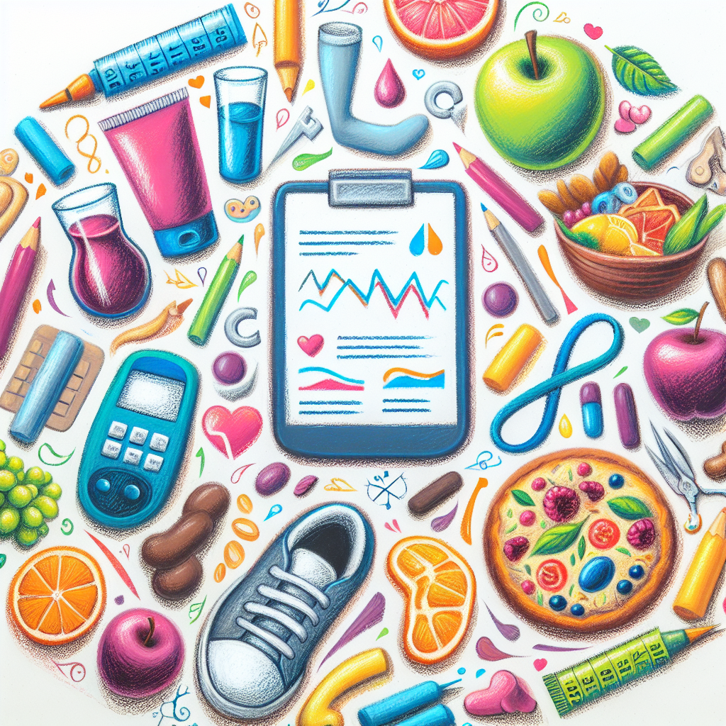 Pastelková ilustrace znázorňující téma: Diabetes
