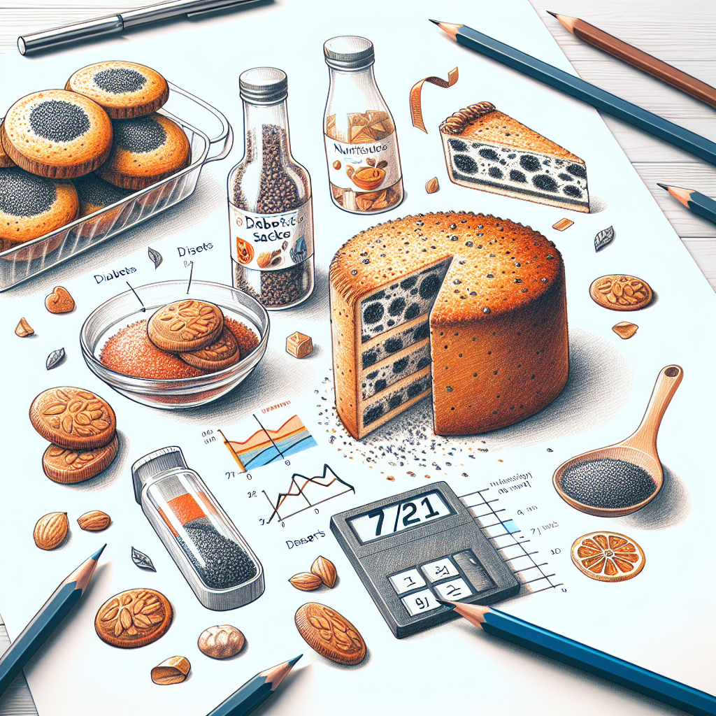 Pastelková ilustrace znázorňující téma: Diabetická výživa