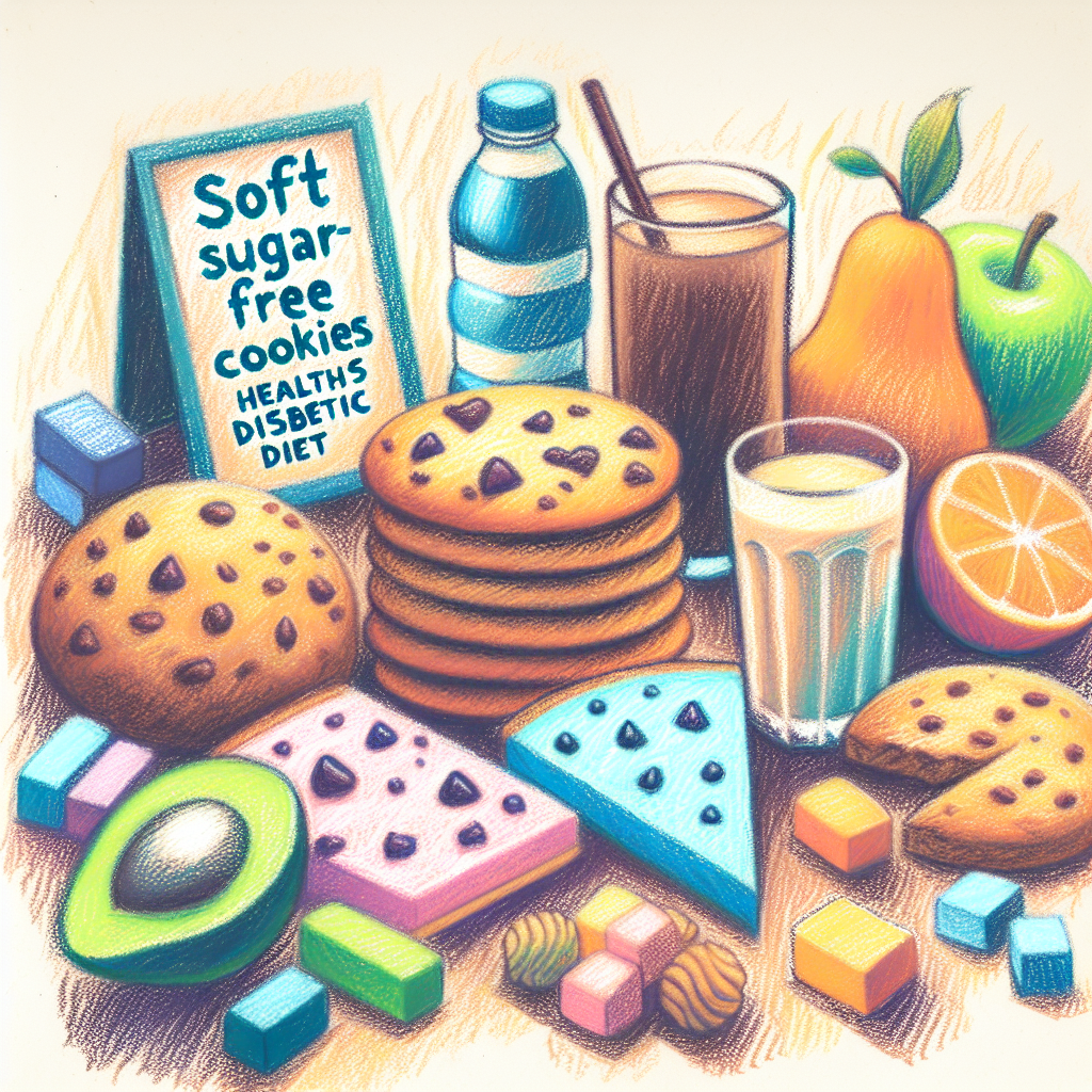 Pastelková ilustrace znázorňující téma: Diabetická strava