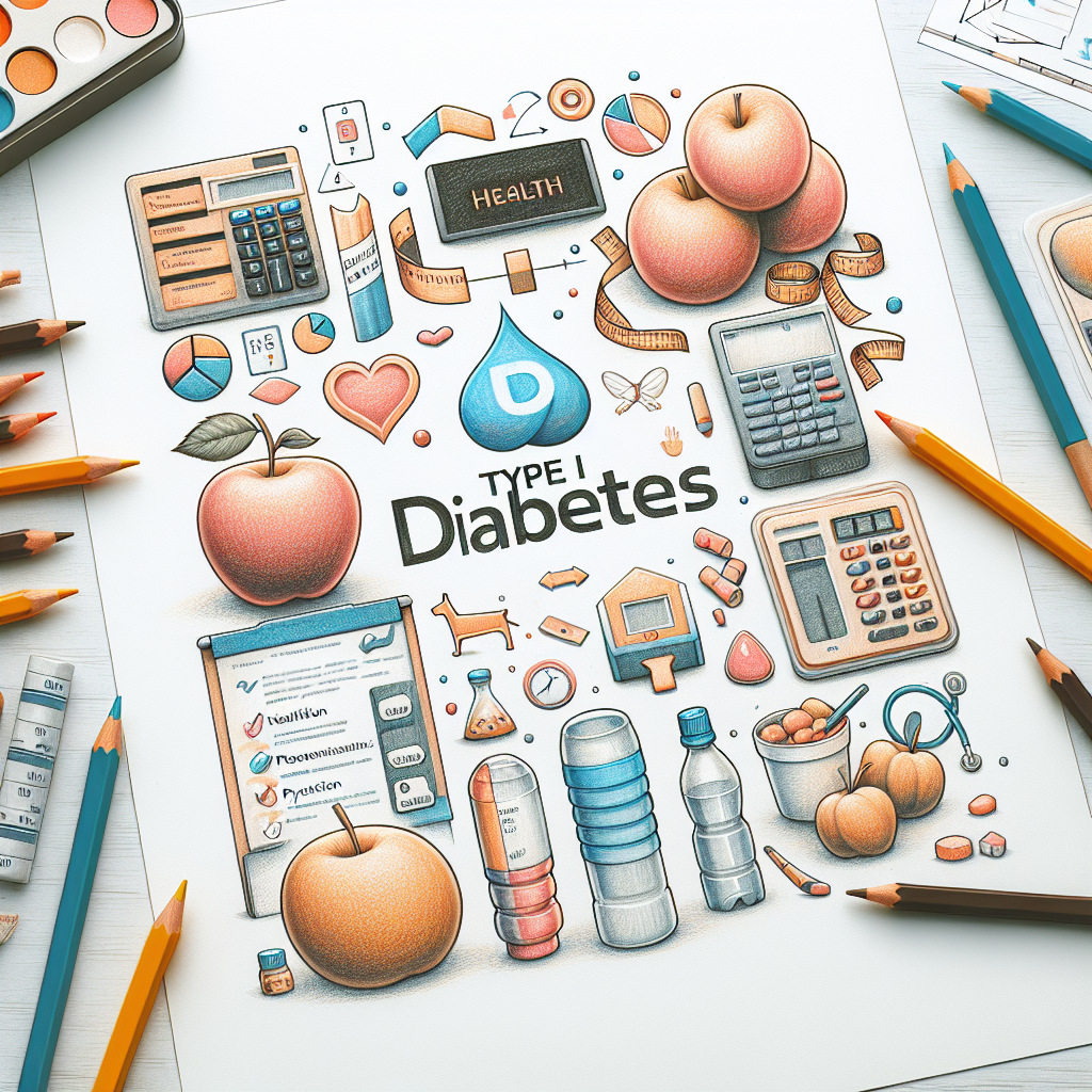 Pastelková ilustrace znázorňující téma: Diabetes