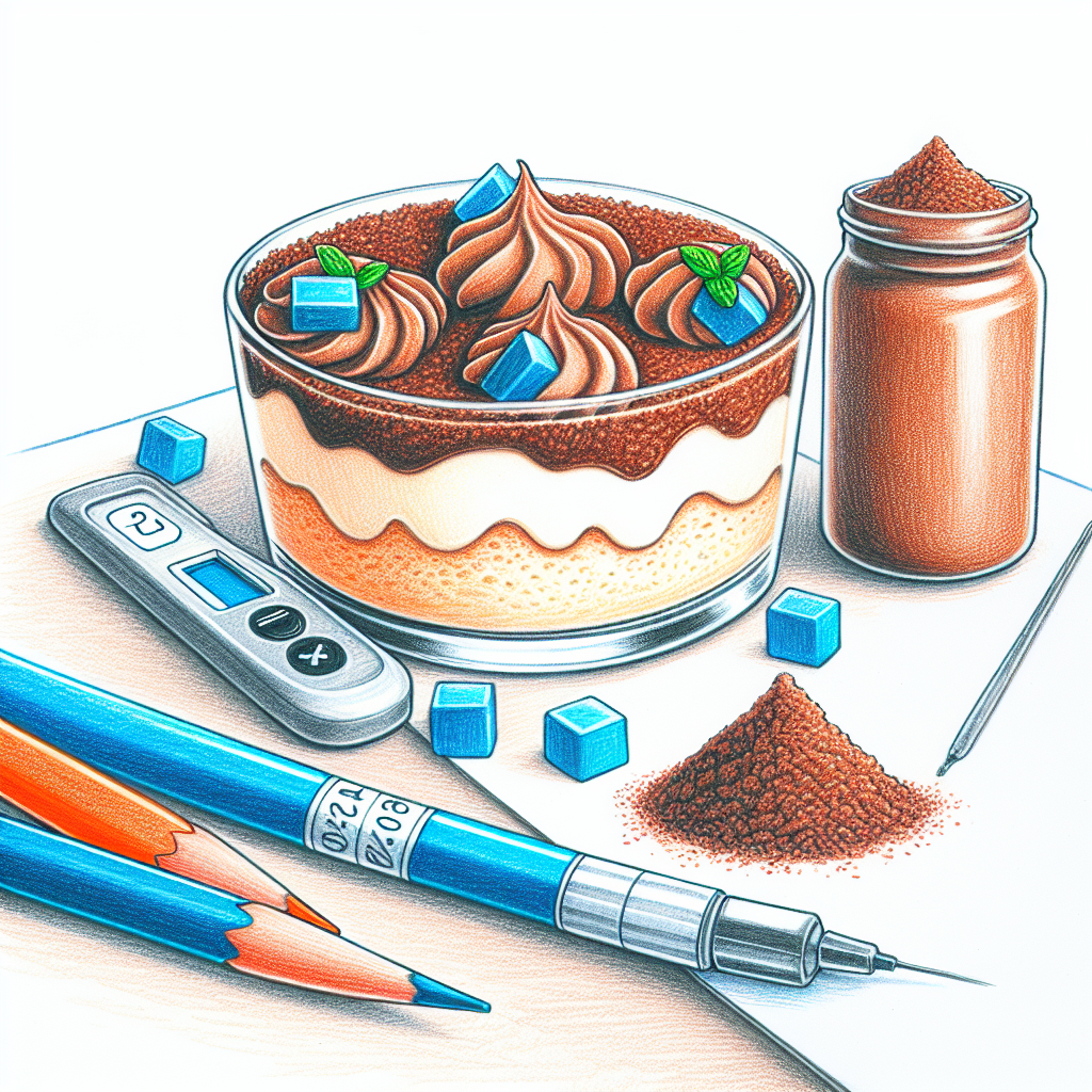 Pastelková ilustrace znázorňující téma: Recepty pro diabetiky