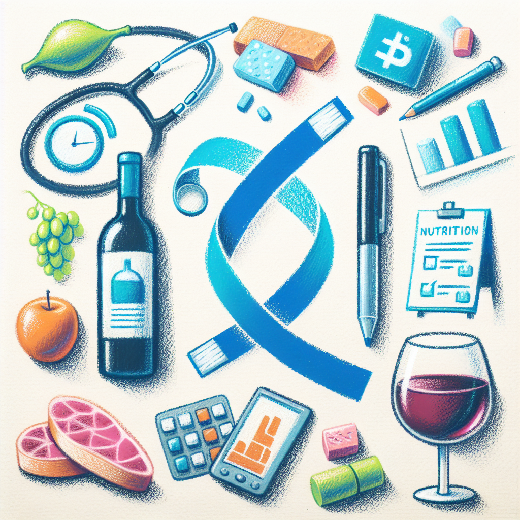 Pastelková ilustrace znázorňující téma: Zdraví a výživa