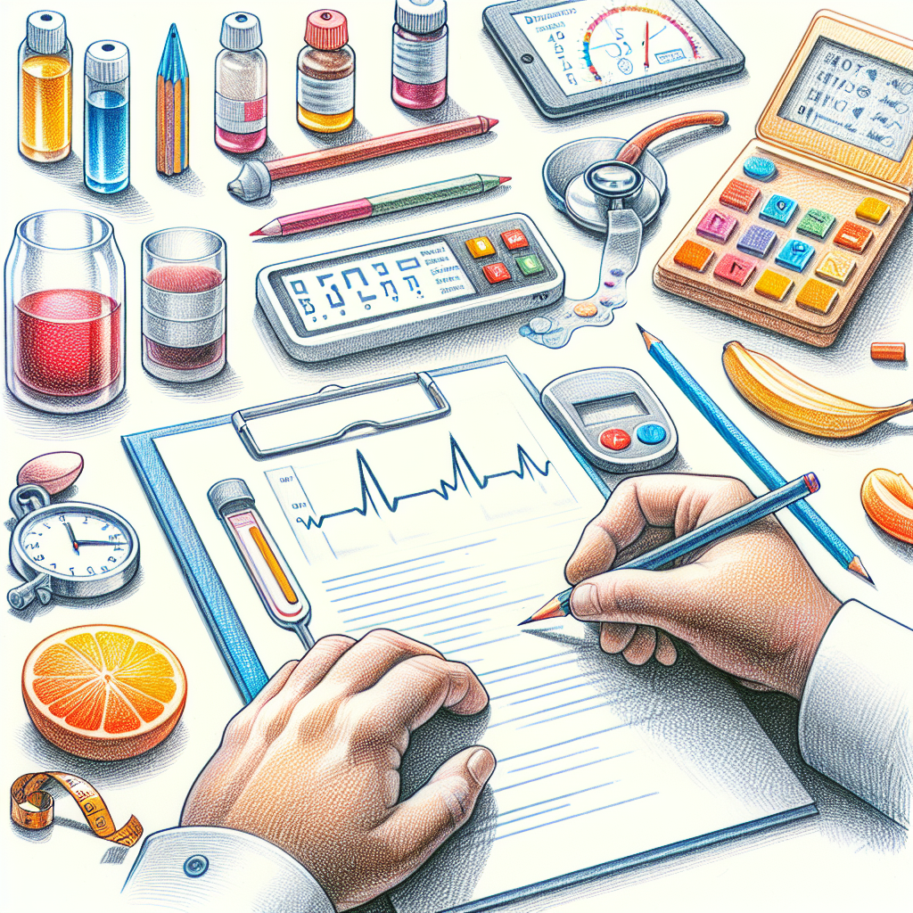 Pastelková ilustrace znázorňující téma: Diabetologie