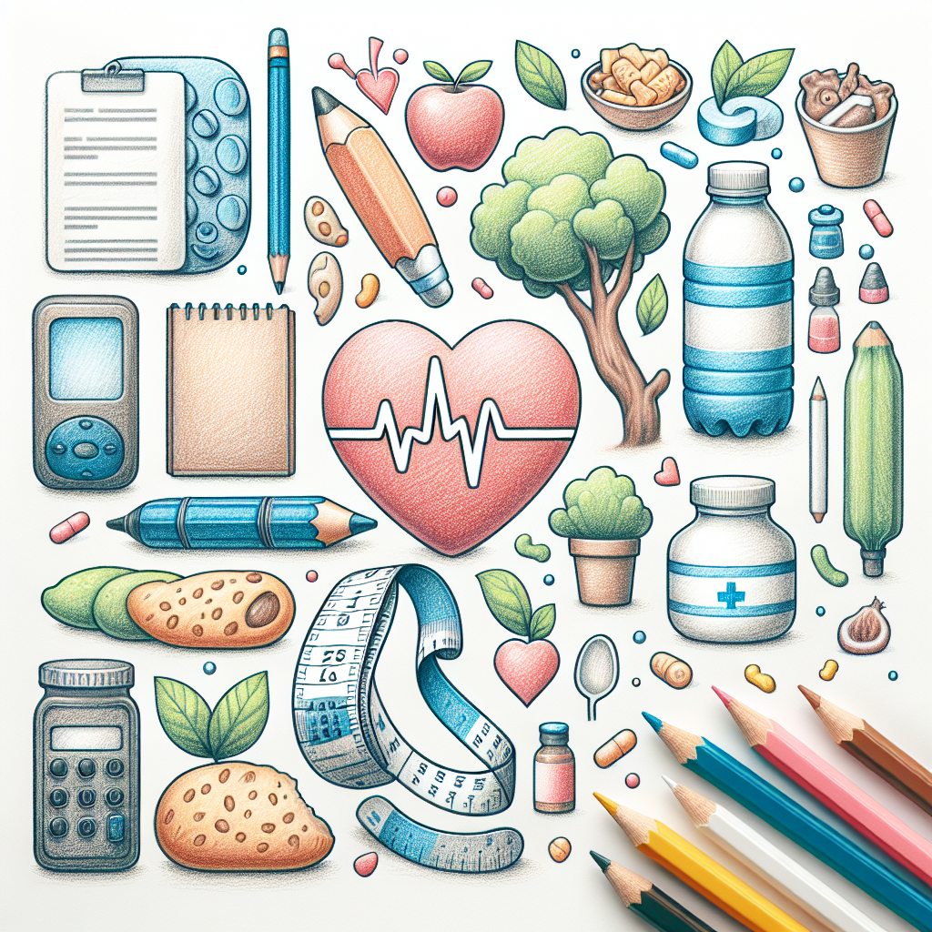 Pastelková ilustrace znázorňující téma: Diabetes